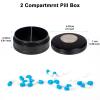 2 Compartment Metal Pill Box - Waterproof Aluminium Travel Pill Case Daily Purse Pocket Medicine Container, Portable Pill Organizer Holder for Medication, Vitamins, Fish Oils view 4