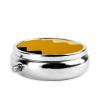 Pill Box 3 Compartment Medicine Pill Organizer Mustard Yellow and Black Round Pill Case for Purse & Pocket Travel Pillbox Portable Metal Medicine Vitamin Fish Oil Organizer Unique Gift view 3