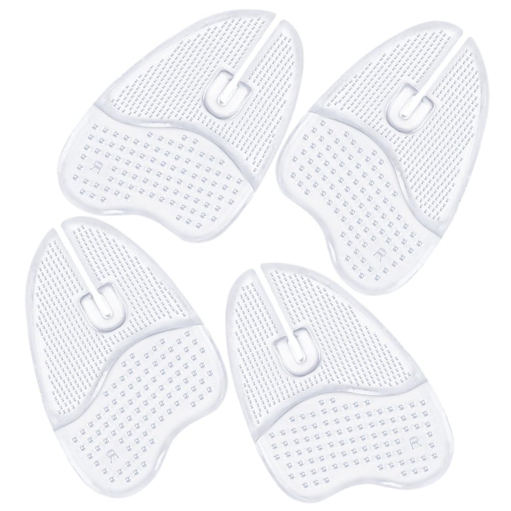 2pairs Transparent Metatarsal Cushions Adhesive Forefoot Pads for Women Non-Slip Ball of Foot Cushions for Sandals and Slippers Pain Relief and Comfort