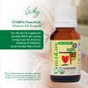 CHILDLIFE Essentials Organic Vitamin D3 Drops for Infants & Newborns - Baby Vitamin D Drops, 400 IU per Liquid Drop, Immune & Bone Health Support, USDA Organic, Flavorless - 0.21 Fl Oz (1 Pack) view 4