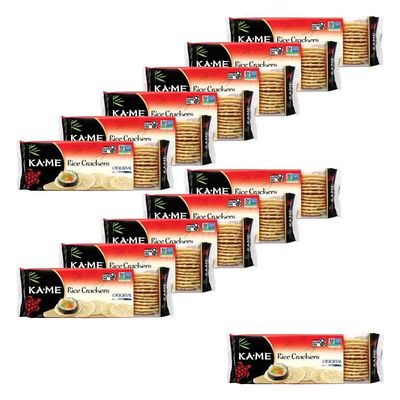 Kame Plain Rice Cracker, 3.5 oz, 12 Pack