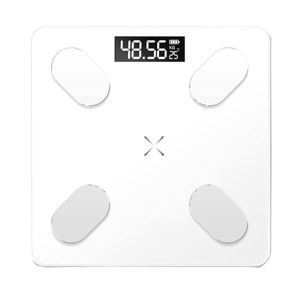 ARTSZY Weight Scales Electronic Weight Scales Floor Digital Body Fat Bathroom Scales Outdoor Mini Smart Weighing Composition Analyzer (Color : White)