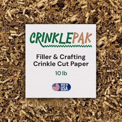 Crinklepak 10LB USA Made Kraft Crinkle Paper Filler | Great Shredded Paper For Gift Baskets, Shipping Packages, Gift Box Filler, Basket Filler, Birthdays, Weddings, Anniversaries | Kraft Crinkle Shred