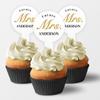 Custom Bridal Shower Cupcake Toppers, 2x4 Inches, Solid Plastic Personalized Future Mrs. Your Name Dessert Toppers, Bachelorette Party Cupcake Picks (100) view 1