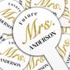 Custom Bridal Shower Cupcake Toppers, 2x4 Inches, Solid Plastic Personalized Future Mrs. Your Name Dessert Toppers, Bachelorette Party Cupcake Picks (100) view 2