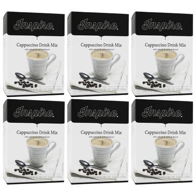 Bariatric Eating Inspire 15g Hot Protein Mix Decaf Cappuccino (6-Pack)
