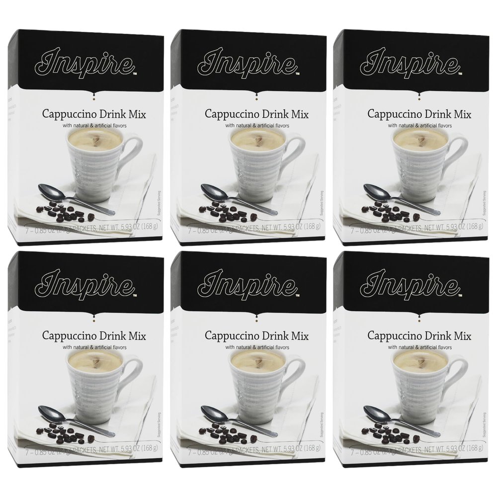 Bariatric Eating Inspire 15g Hot Protein Mix Decaf Cappuccino (6-Pack)