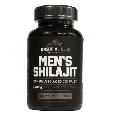 Pure Shilajit Capsules for Men  1000mg per Serving with 50% Fulvic Acid & 85+ Trace Minerals | Energy, Strength, Focus & Vitality Support | Vegan, Gluten-Free, Non-GMO  90 Capsules