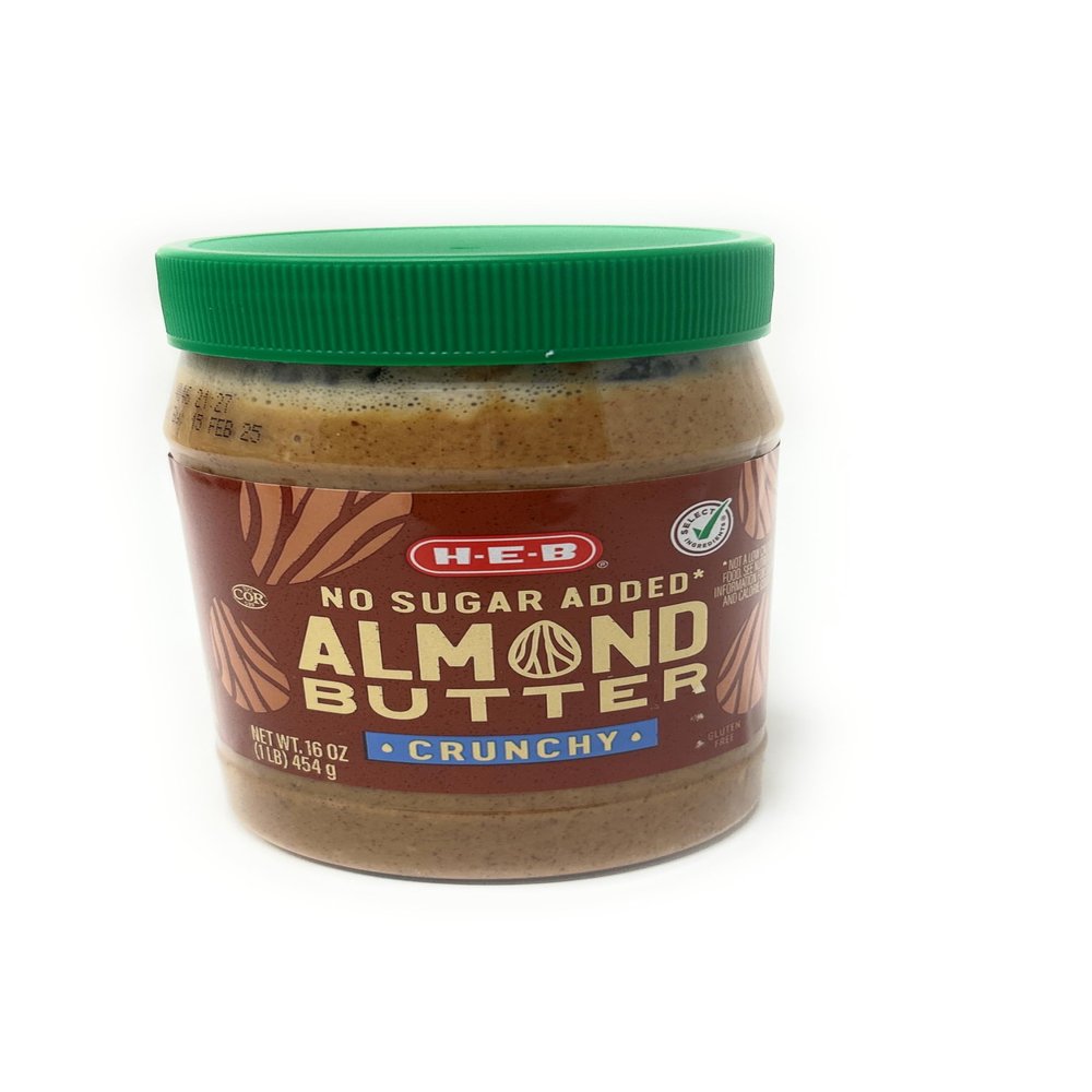 HEB HEB Crunchy Almond Butter - No Sugar Added 16oz - 1 jar