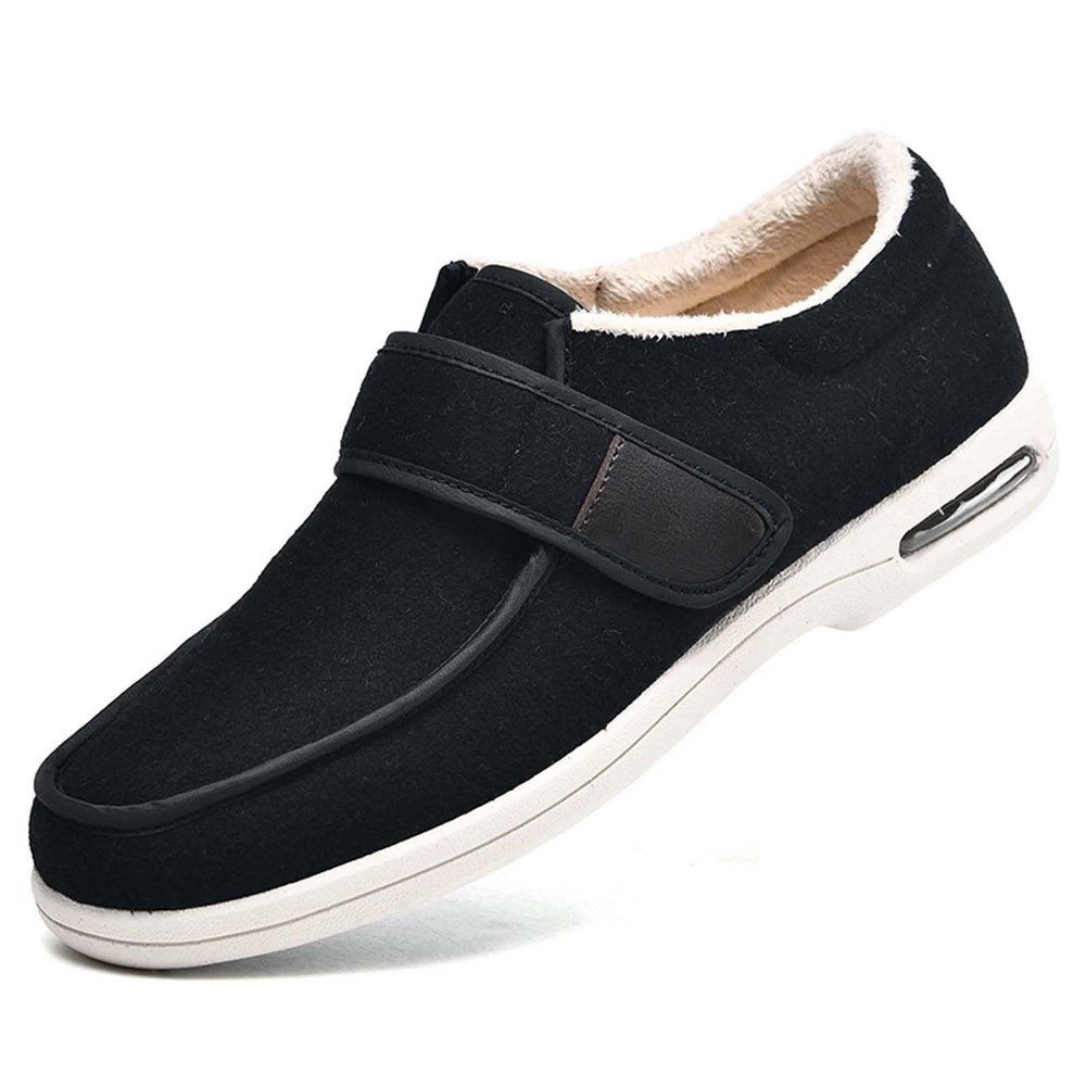 Men's Diabetic Shoes Wide Width Shoes,Warm Wool Boots Casual Orthopedics Wide Feet Swollen Shoes Thumb Eversion Adjust Diabetic Walking Shoes Men 7.5/Women 8.5