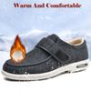 Men's Diabetic Shoes Wide Width Shoes,Warm Wool Boots Casual Orthopedics Wide Feet Swollen Shoes Thumb Eversion Adjust Diabetic Walking Shoes Men 7.5/Women 8.5 view 3
