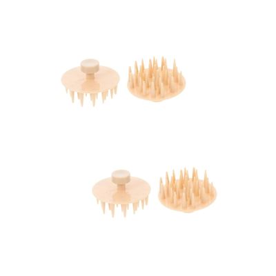 Healvian 4pcs Silicone Scalp Massage Brush for Hair Washing Gentle Cleaning Tool Dual-use Shampoo Brush for Women Soft Bristles for Scalp Care and Relaxation
