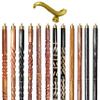 Wooden Walking Sticks and Canes Travel Collapsible for Men Women Seniors Hiking with Brass Lamp Derby Handle (Golden Polished, AANWS-125) (WS-07) view 1