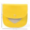 1Pcs Leather Sanitary Napkin Storage Bag, Portable Period Kit Bag, Pad Pouch Tampon Sanitary Napkin Receptacle (Yellow) view 2