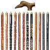 Wooden Walking Sticks and Canes Travel Collapsible for Men Women Seniors Hiking with Brass Pelican Bird Handle (Brown Antique, AANWS-127) (WS-03) view 1