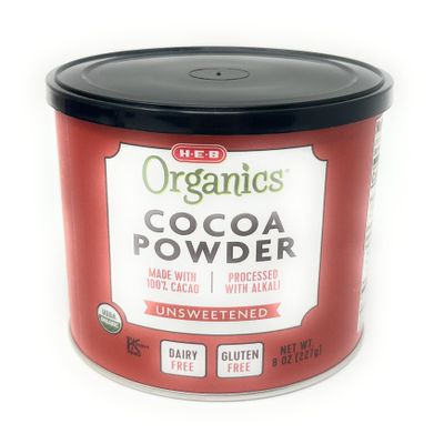 HEB Organics 100% Unsweetened Cocoa Powder 8oz - 1 can
