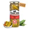 Amish Valley Products Pickled Crisp Okra Glass Jar Gourmet Chacuterie Board Garnish Vegetable (Mild, One Jar) view 1