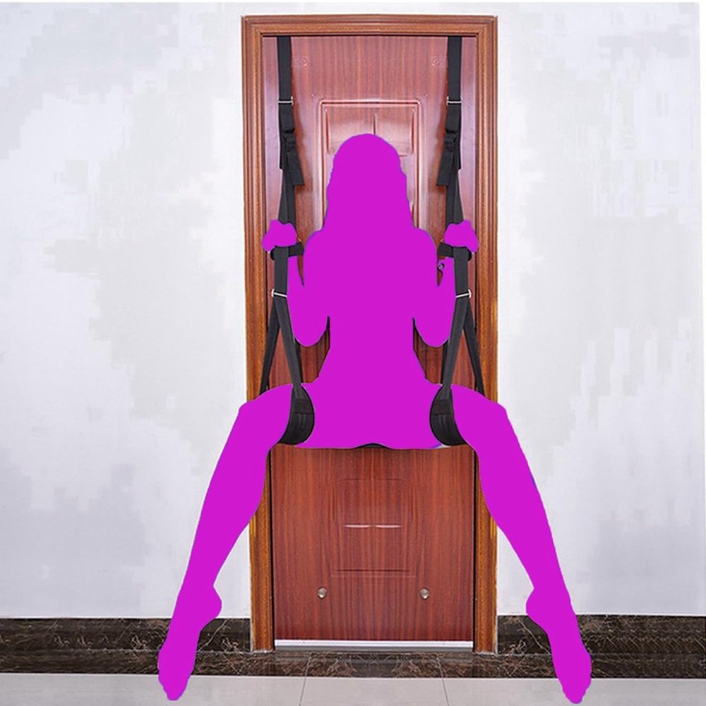 Sex Accessories for Adults Couples Swing for Door Sex Slingshot Swing for Couples Hold 400 Pounds Frequent Flyer Door Swing Adult Pure Romance Sex BDSM Set Bedroom Toys Play Women Sweatshirt