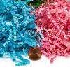 Paper Mart Crinkle Paper Filler, Iridescent Pastel Blue 10 LB Bag, Shiny Shredded Paper for Gift Baskets, 24 x 16 x 11.5 Inch Compacted Bag of Gift Box Filler view 3
