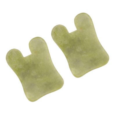 balacoo 2pcs Natural Jade Gua Board Face Massage Tool Comfortable Scraping Tool for Enhanced Skin Absorption and Circulation for