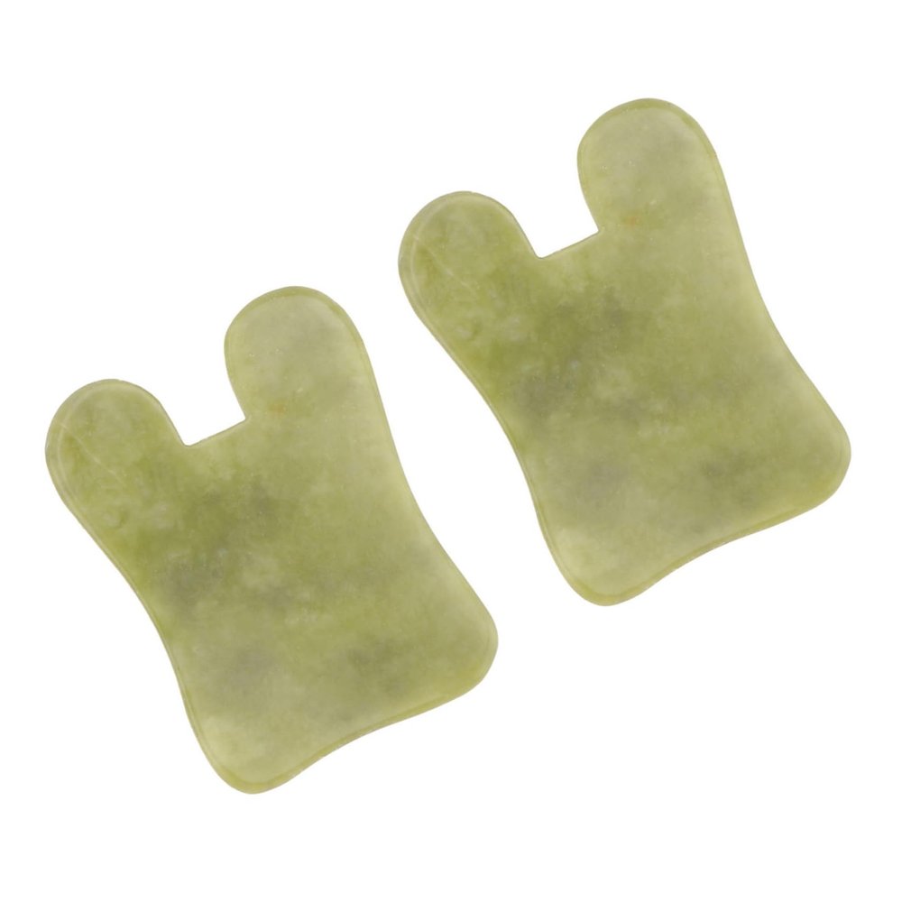 balacoo 2pcs Natural Jade Gua Board Face Massage Tool Comfortable Scraping Tool for Enhanced Skin Absorption and Circulation for