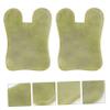 balacoo 2pcs Natural Jade Gua Board Face Massage Tool Comfortable Scraping Tool for Enhanced Skin Absorption and Circulation for view 3