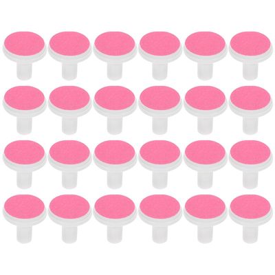 24 Pcs Baby Electric Nail File Replacement Pads - Safe and Easy-to-Use Nail Trimmer Heads for 12+ Months - Red Sandpaper Grinding Heads for Smooth Nails