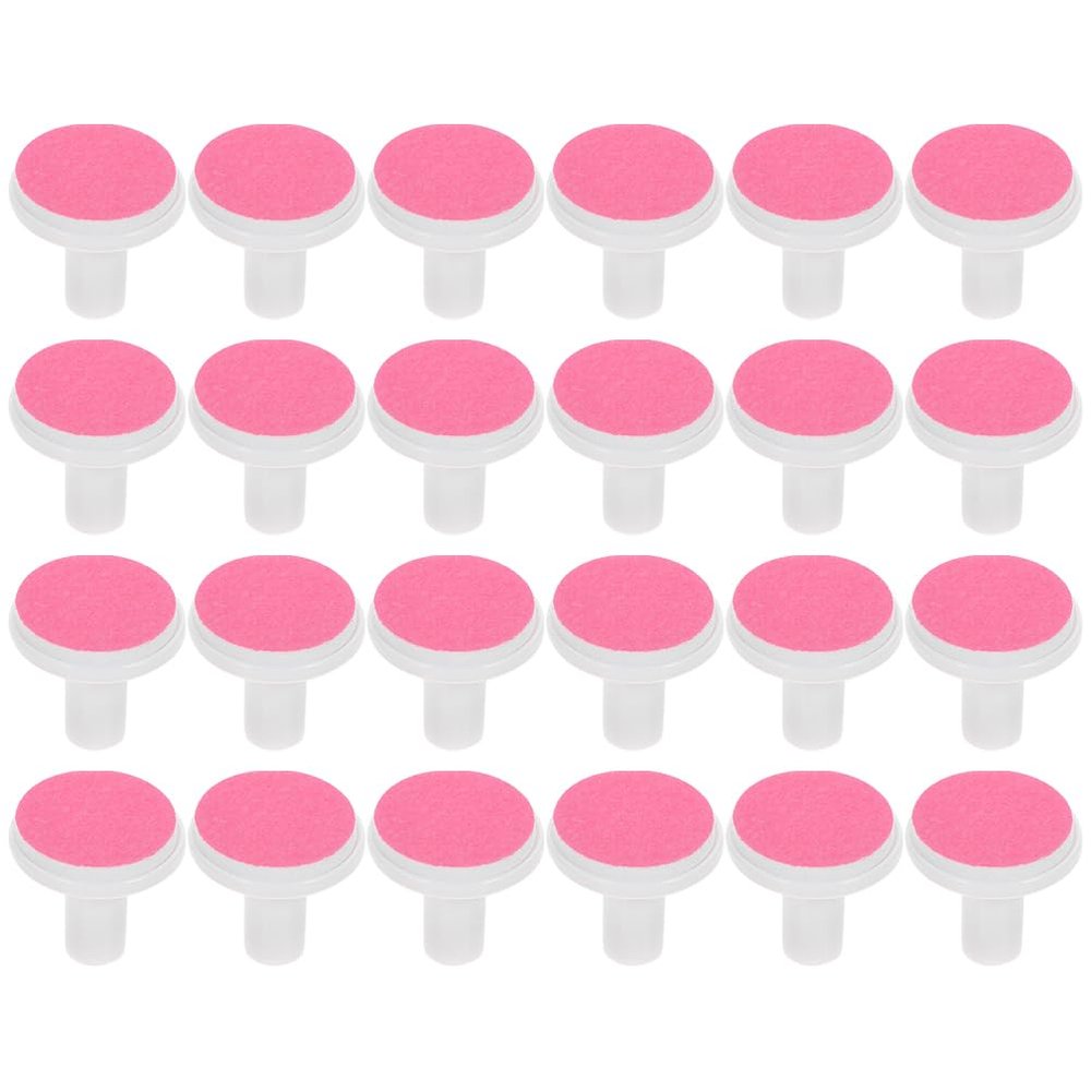 24 Pcs Baby Electric Nail File Replacement Pads - Safe and Easy-to-Use Nail Trimmer Heads for 12+ Months - Red Sandpaper Grinding Heads for Smooth Nails