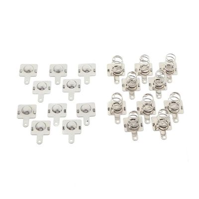 Cilky 10pair Replacement Metal Batteries Spring Contact Plate Silver for AA AAA Batteries Positive and Negative Contact Pieces Small Springs Compression