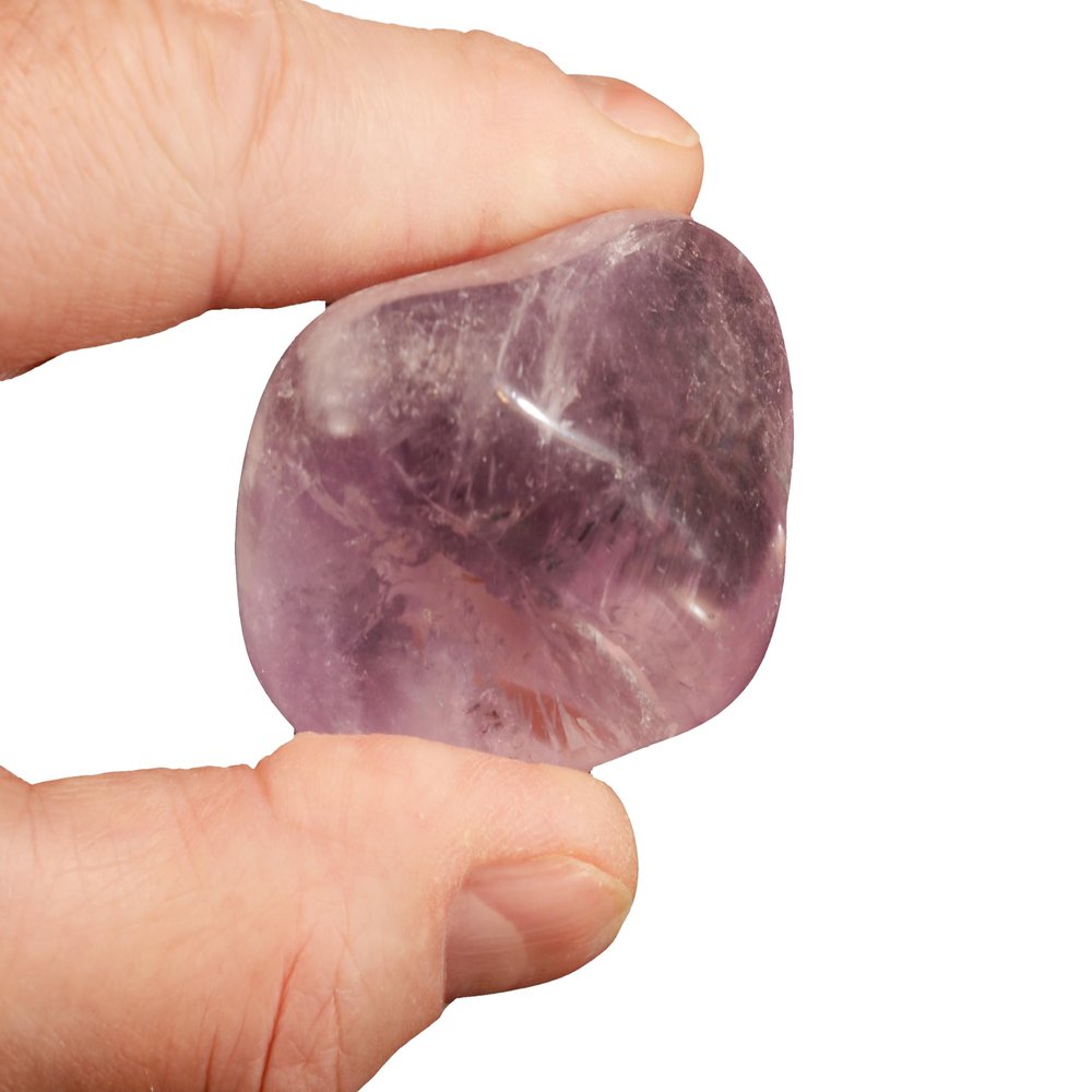Kidz Rocks Amethyst Crystal 1 3/4" 1-2 Oz Tumbled Polished Rock Mineral