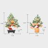 BABETT Artificial Small Bonsai Tree Artificial Bonsai Jade Carving Jade Gourd Bonsai Table Display Feng Shui Auspicious Ornaments Indoor Home Bonsai Ornaments Living Room Fake Plant Greenery Decor view 2