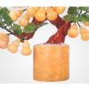BABETT Artificial Small Bonsai Tree Artificial Bonsai Jade Carving Jade Gourd Bonsai Table Display Feng Shui Auspicious Ornaments Indoor Home Bonsai Ornaments Living Room Fake Plant Greenery Decor view 3