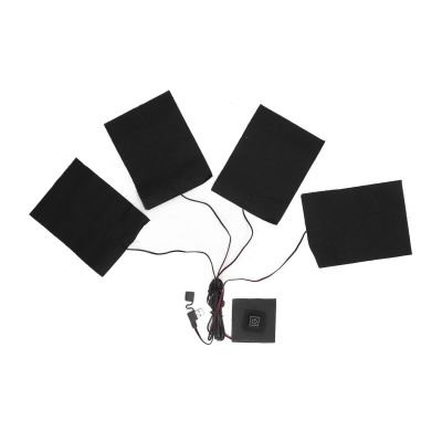 MUNEFE Heatin Cloth Heater, USB Powered Clothes Heatin Pad, Waterproof 3 Ears Composite Fiber with 4Pcs for Winter Outdoor