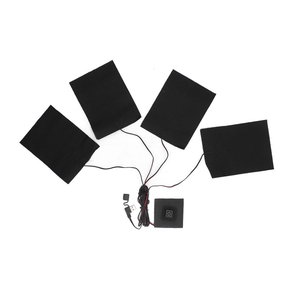 MUNEFE Heatin Cloth Heater, USB Powered Clothes Heatin Pad, Waterproof 3 Ears Composite Fiber with 4Pcs for Winter Outdoor