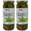 Lara's Crisp and Hot Pickled Okra  (Pack of 2, 16 fl oz each)  Zesty Southern Style Spicy Okra, Ideal for Charcuterie Boards, Gourmet Snacks, and Cocktails  Gluten-Free, All-Natural, Vegan-Friendly view 1