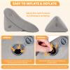 USHMA Inflatable Wedge Pillow Set - Travel Wedge Pillow for Sleeping with Adjustable Height - Inflatable Wedge Cushion for Adults with Pain Relief - Blow up Bed Wedge & Easy Storage view 4