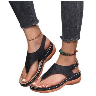 Ladmiple Orthotic Sandals For Women Plantar Fasciitis Women's Comfort Orthotic Walking Sandals Open Toe Arch Support Slides Wide Width Dressy Summer Orthopedic Flip Flops 2024