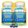 2 Pack Creatine Monohydrate Gummies for Women & Men, Sugar Free Vegan Creatine Supplement for Build Muscles, Increase Energy & Strength, Blueberry Flavor, 120 Count view 1