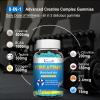 2 Pack Creatine Monohydrate Gummies for Women & Men, Sugar Free Vegan Creatine Supplement for Build Muscles, Increase Energy & Strength, Blueberry Flavor, 120 Count view 3