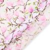 100 Sheets Pink Magnolia Flowers Printed Tissue Paper Floral Pattern and Leaves Art Decorative Tissue for Gift Wrapping Supplies view 3