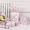 100 Sheets Pink Magnolia Flowers Printed Tissue Paper Floral Pattern and Leaves Art Decorative Tissue for Gift Wrapping Supplies view 4