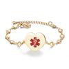 LinnaLove Medical Alert Bracelet for Women Adjustable Stainless steel Heart Charm Medical jewelry (Gold,Eliquis) view 1