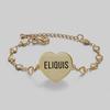 LinnaLove Medical Alert Bracelet for Women Adjustable Stainless steel Heart Charm Medical jewelry (Gold,Eliquis) view 2