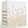 100 Pcs White Cocktail Napkins for Party,Disposable White beverage Napkins for Bar Wedding Birthday(Not gold leaf polka dots) view 1