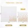 100 Pcs White Cocktail Napkins for Party,Disposable White beverage Napkins for Bar Wedding Birthday(Not gold leaf polka dots) view 2