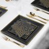 Black and Gold Cocktail Napkins for Party,Black beverage Napkins Disposable for Bar Wedding Birthday Graduation(Not gold leaf polka dots) view 3