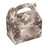 Bio Tek 4 x 2.5 x 2.5 Inch Gable Boxes For Party Favors, 100 Attractive Gift Boxes - Camouflage Print, Built-In Handle, Paper Barn Boxes, With Clear PET Window, For Parties view 2