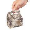 Bio Tek 4 x 2.5 x 2.5 Inch Gable Boxes For Party Favors, 100 Attractive Gift Boxes - Camouflage Print, Built-In Handle, Paper Barn Boxes, With Clear PET Window, For Parties view 4