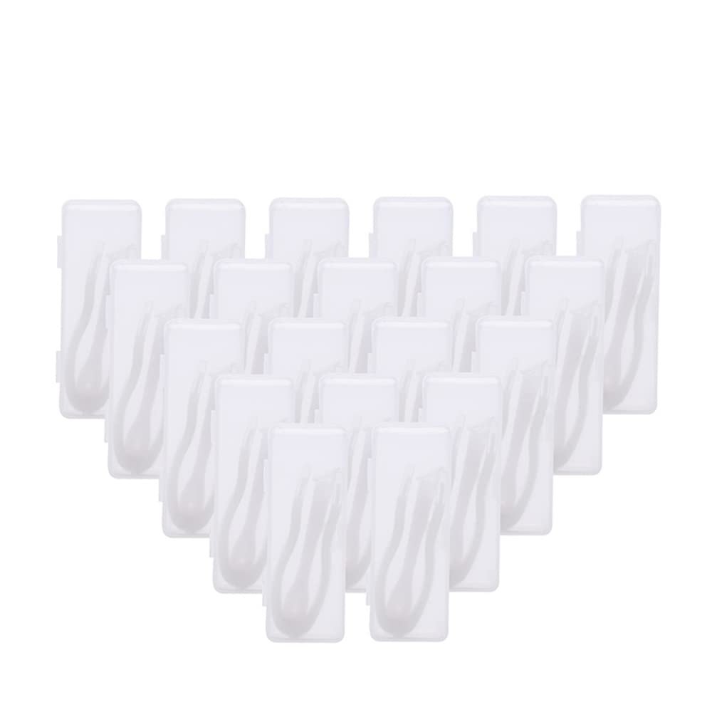 20 Pieces Contact Lens Stick Tool Tweezers Set Suction Stick with Soft Tip colorful contact lens case accessories by dhoptical (White)