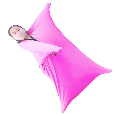 KANGXYSQ Sensory Body Sock Full-Body Wrap Stretchy Breathable Cozy Sensory Sack for Adults(Pink,S/Small)